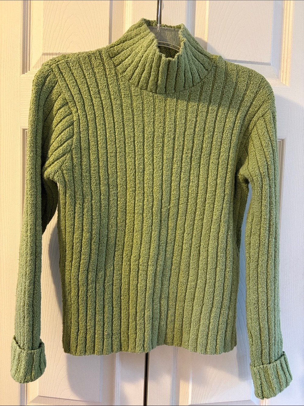 Habitat Olive Green Ribbed Turtleneck Sweater